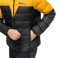 Jack Wolfskin Winter Down Jacket DNA Tundra Hoody with Hood (very warm, windproof) yellow Men